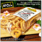 French Fries McCain Canada BREADED ONION RINGS frozen 2Lbs 907g (packaging either purple or white print)